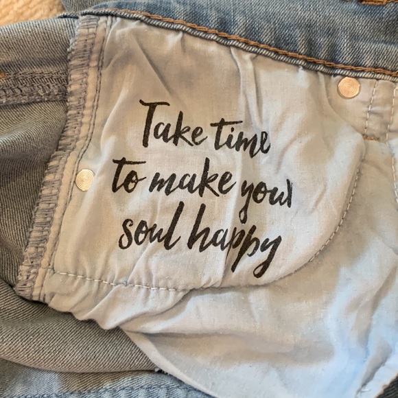 Altar’d State Bell Bottom Flower Light Wash Jeans High Rise 29 - Picture 4 of 7